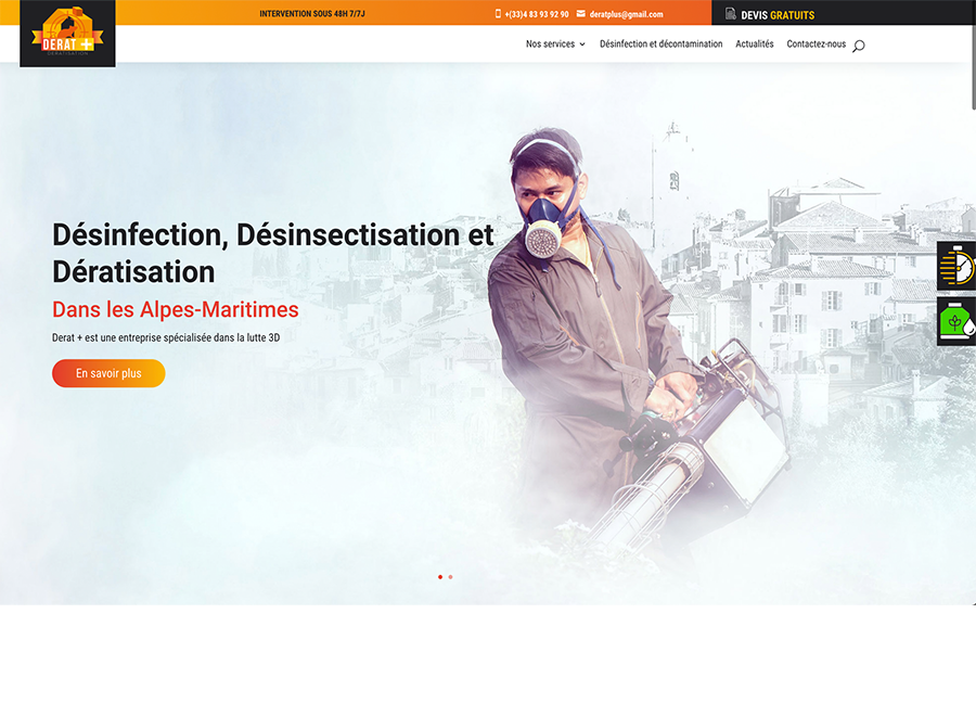 Design de site internet désinfection, désinsectisation et dératisation